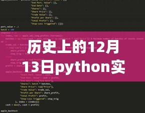 歷史上的12月13日，Python股市實時追蹤先鋒，科技重塑股市風云日