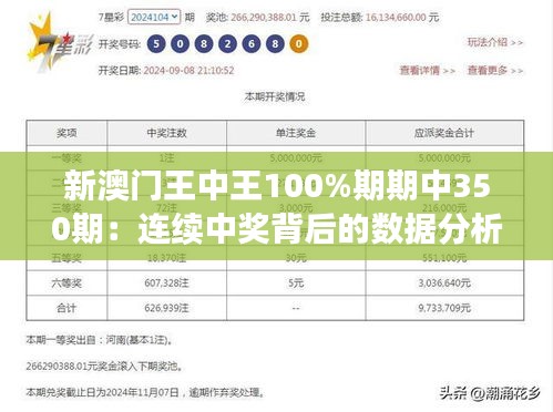 新澳門王中王100%期期中350期：連續(xù)中獎背后的數(shù)據(jù)分析與策略
