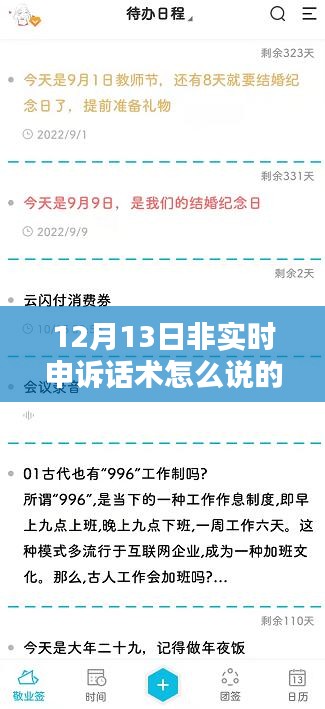 掌握關(guān)鍵技巧，非實時申訴話術(shù)在12月13日的實際應(yīng)用策略與話術(shù)指南