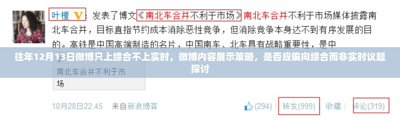 微博內容展示策略調整，偏向綜合議題而非實時議題探討