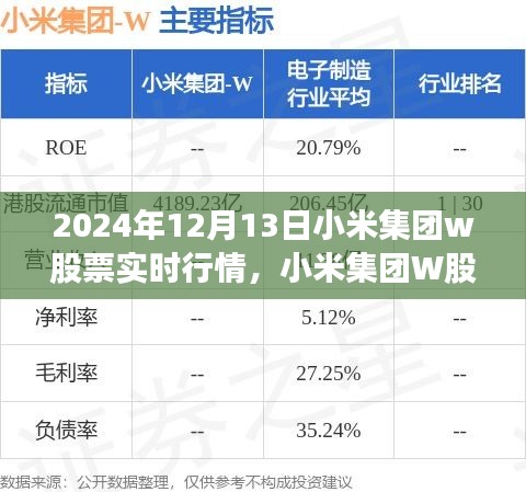 2024年12月13日小米集團(tuán)W股票實時行情深度解析，特殊日的股市觀察