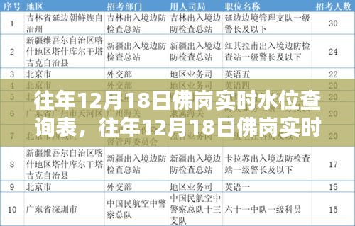 往年12月18日佛崗實(shí)時水位查詢表深度解析，特性、體驗(yàn)、對比與用戶分析