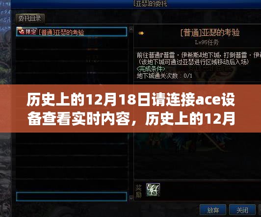 歷史上的12月18日，ACE設備的實時內(nèi)容探索之旅