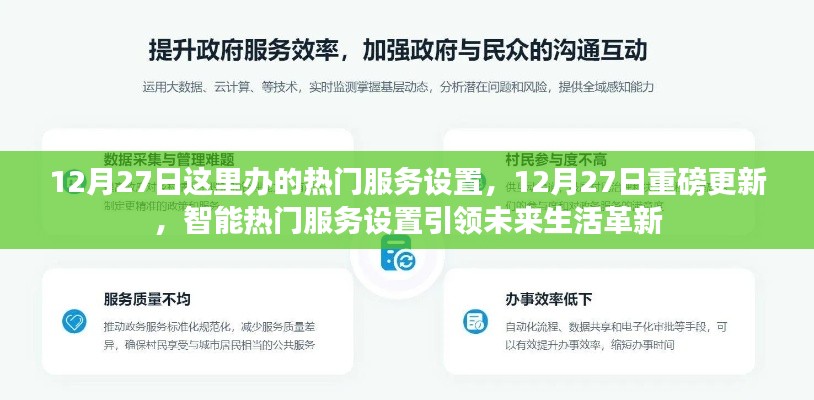 12月27日熱門服務(wù)設(shè)置重磅更新，智能引領(lǐng)未來生活革新