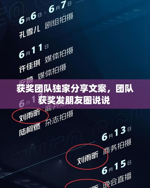 獲獎團隊獨家分享文案，團隊獲獎發(fā)朋友圈說說 