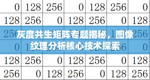 灰度共生矩陣專題揭秘，圖像紋理分析核心技術(shù)探索
