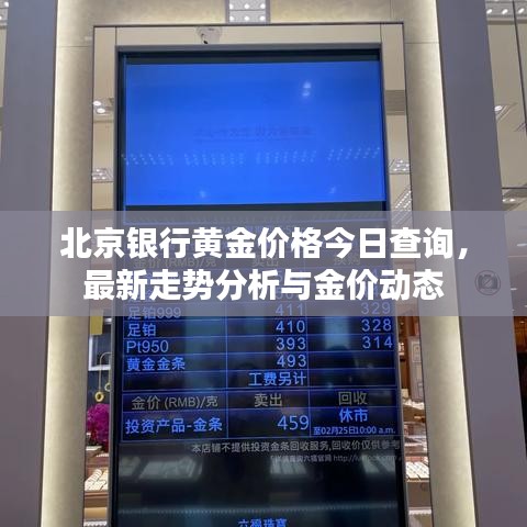 北京銀行黃金價(jià)格今日查詢，最新走勢(shì)分析與金價(jià)動(dòng)態(tài)
