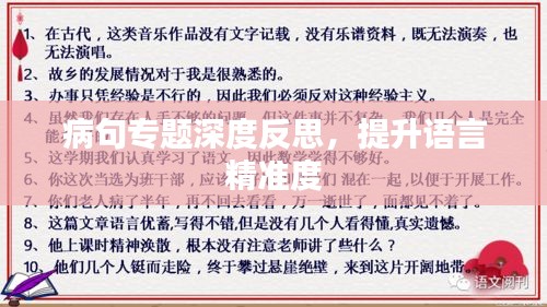 病句專(zhuān)題深度反思，提升語(yǔ)言精準(zhǔn)度