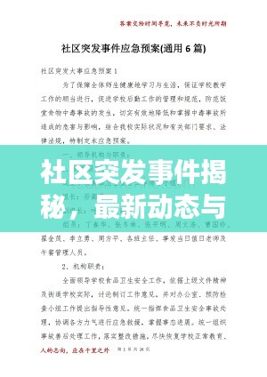 社區(qū)突發(fā)事件揭秘，最新動(dòng)態(tài)與應(yīng)對(duì)舉措一網(wǎng)打盡！