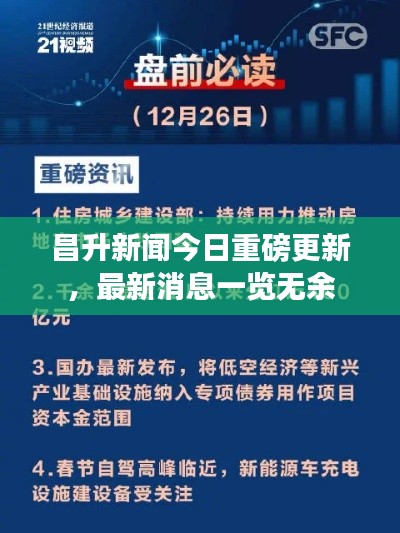昌升新聞今日重磅更新，最新消息一覽無(wú)余