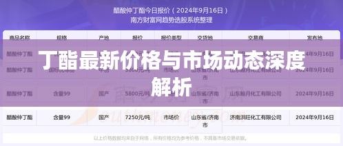 丁酯最新價格與市場動態(tài)深度解析