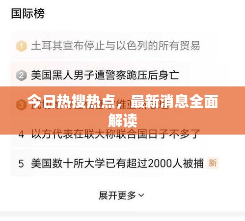 今日熱搜熱點(diǎn)，最新消息全面解讀