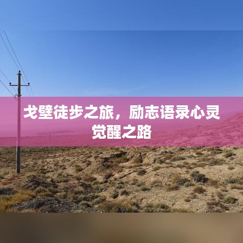 戈壁徒步之旅，勵(lì)志語(yǔ)錄心靈覺(jué)醒之路