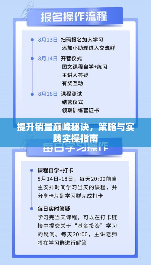 提升銷量巔峰秘訣，策略與實(shí)踐實(shí)操指南