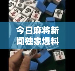 今日麻將新聞獨家爆料，最新消息一網打盡！