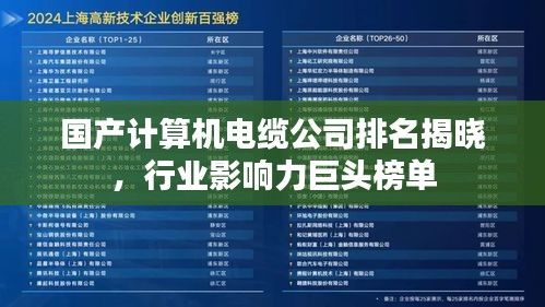 國(guó)產(chǎn)計(jì)算機(jī)電纜公司排名揭曉，行業(yè)影響力巨頭榜單