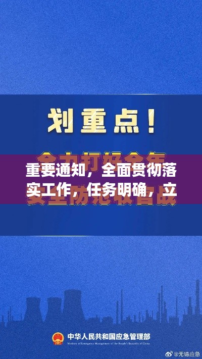 重要通知，全面貫徹落實(shí)工作，任務(wù)明確，立即行動(dòng)！