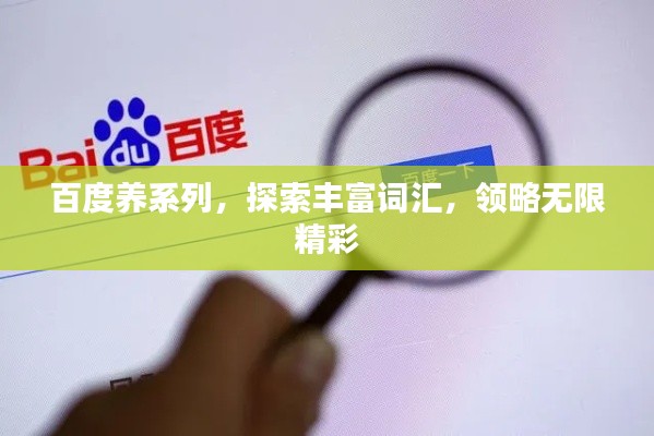 百度養(yǎng)系列，探索豐富詞匯，領(lǐng)略無(wú)限精彩