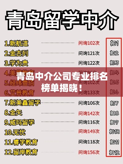 青島中介公司專業(yè)排名榜單揭曉！
