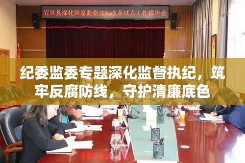 紀(jì)委監(jiān)委專題深化監(jiān)督執(zhí)紀(jì)，筑牢反腐防線，守護(hù)清廉底色