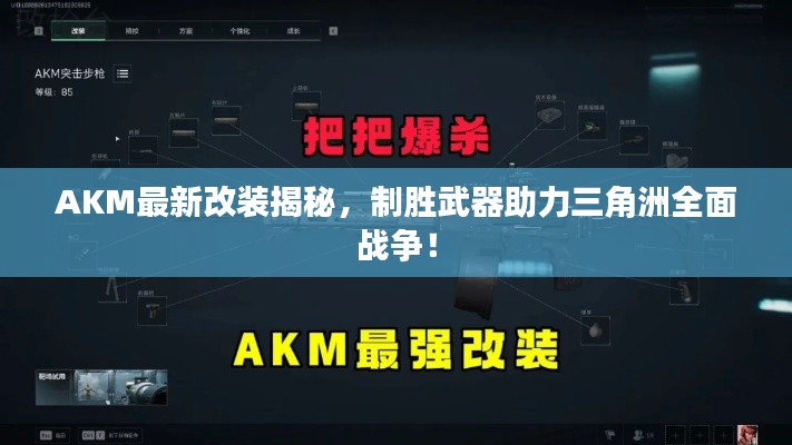AKM最新改裝揭秘，制勝武器助力三角洲全面戰(zhàn)爭！