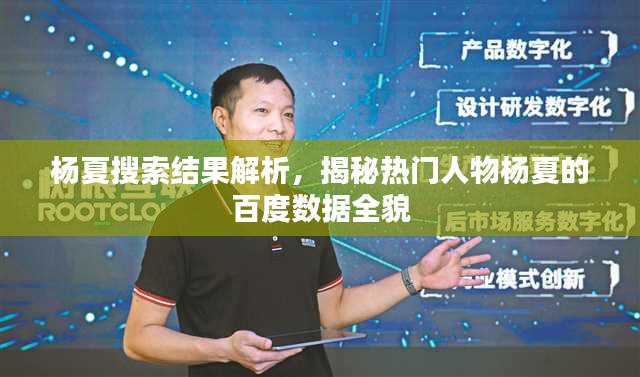 楊夏搜索結(jié)果解析，揭秘熱門人物楊夏的百度數(shù)據(jù)全貌