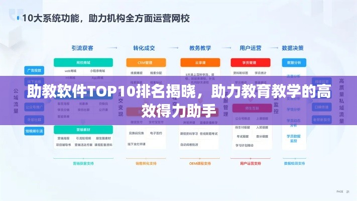 助教軟件TOP10排名揭曉，助力教育教學(xué)的高效得力助手